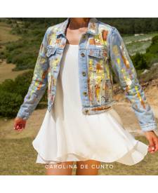 Campera de jean con arte