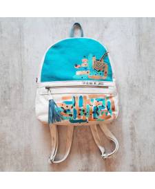 Mochila  De Cuero Triana Arte